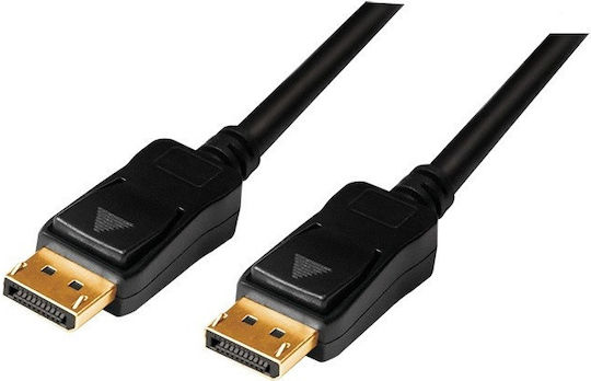 LogiLink Cable DisplayPort male - DisplayPort male 20m Μαύρο (CV0114)