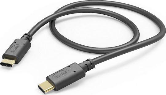 HAMA USB 2.0 Cable USB-C male - USB-C 20W Μαύρο 1.5m 00201591