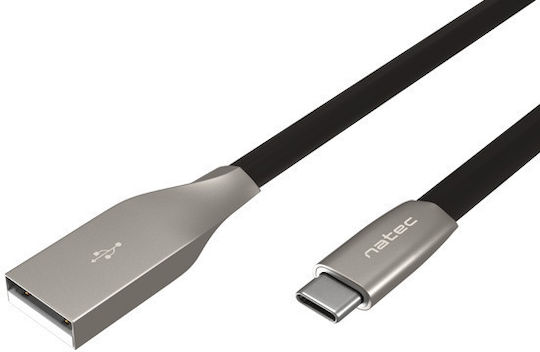 Natec USB 2.0 Cable USB-C male - USB-A female Μαύρο 1m NKA-1954