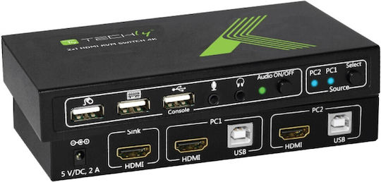 Techly IDATA KVM-HDMI2U KVM & Data Switch 028696