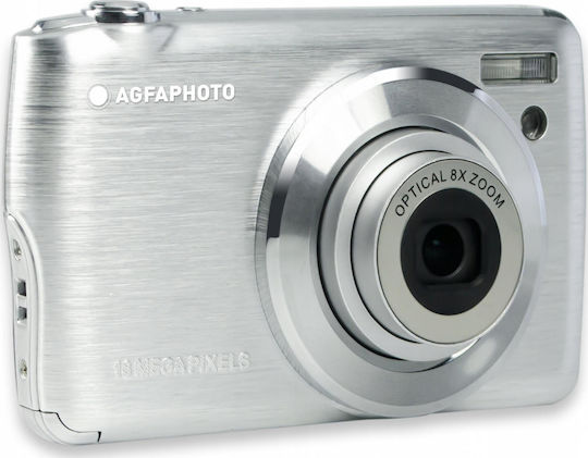 AgfaPhoto Realishot Dc8200 Compact Φωτογραφική Μηχανή 18MP Οπτικού Ζουμ 8x με Οθόνη 2.7" και Ανάλυση Video Full HD (1080p) Ασημί