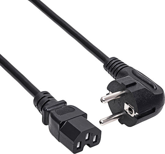 Akyga Schuko - IEC C15 Cable 1.8m Μαύρο AK-UP-08
