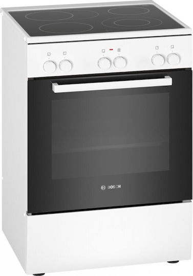 Bosch HKA090220 Κουζίνα 66lt με Κεραμικές Εστίες Π60εκ. Λευκή