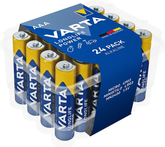 Varta Longlife Αλκαλικές Μπαταρίες AAA 1.5V 24τμχ
