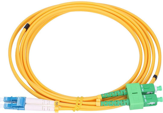 Extralink Καλώδιο Οπτικής Ίνας SC/APC-LC/UPC 1m Κίτρινο 1τμχ EX.14282