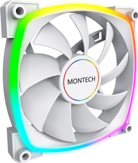 Montech AX140 Case Fan με ARGB Φωτισμό και Σύνδεση 4-Pin PWM Λευκό