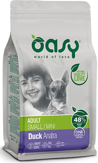 Oasy 2.5kg Ξηρά Τροφή για Ενήλικους Σκύλους Μικρόσωμων Φυλών με Πάπια
