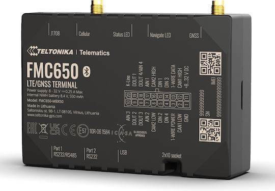 Teltonika GPS Tracker FMC650 GNSS / Bluetooth / Glonass / GPRS / GSM για Αυτοκίνητα / Φορτηγά