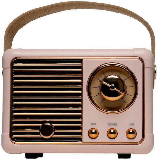 Denver BTP-203RO Ηχείο Bluetooth 3W με Διάρκεια Μπαταρίας έως 4 ώρες Ροζ