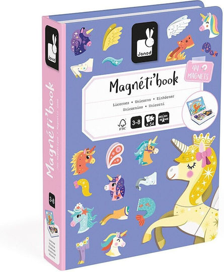 Janod Μαγνητικό Παιχνίδι Κατασκευών Μονοκεροι για Παιδιά 3+ Ετών