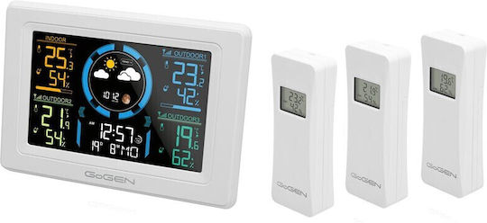 GoGEN ME3397W Ασύρματος Μετεωρολογικός Σταθμός Ψηφιακός Επιτραπέζιος Λευκός