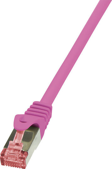 LogiLink S/FTP Cat.6 Καλώδιο Δικτύου Ethernet 2m Ροζ 1τμχ CQ2059S