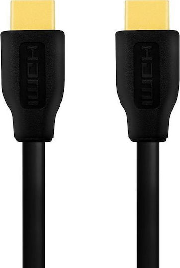 LogiLink Flat Cable HDMI male - HDMI male 1m Μαύρο CH0100
