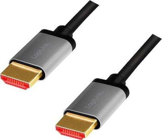 LogiLink HDMI 2.1 Cable HDMI male - HDMI male 1m Γκρι CHA0104