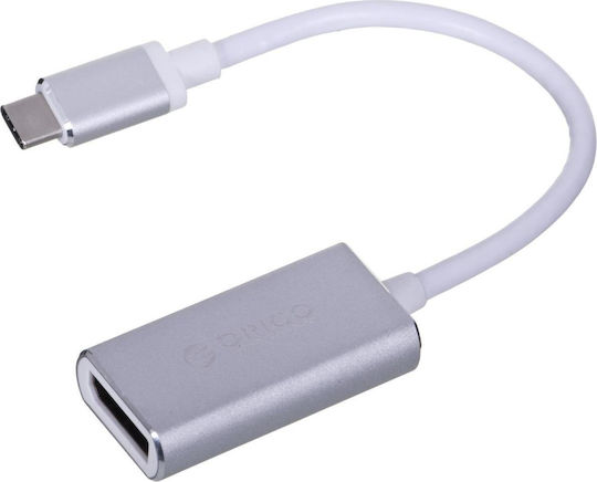 Orico Μετατροπέας USB-C / DisplayPort male σε USB-C / DisplayPort female Γκρι 1τμχ (XC-103-SV-BP)