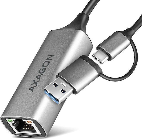 Axagon ADE-TXCA USB-C Αντάπτορας Δικτύου για Ενσύρματη σύνδεση Ethernet
