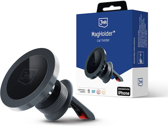 3MK Βάση Κινητού Αυτοκινήτου με Κλιπ-Μανταλάκι Μαύρη