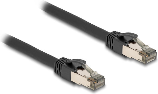 DeLock U/FTP (STP) Cat.6a Καλώδιο Δικτύου Ethernet 1m Μαύρο 1τμχ (80240)