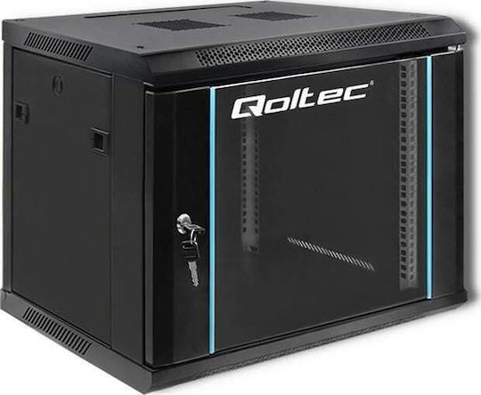 Qoltec Επιτοίχια Καμπίνα Rack 9U Μαύρο 54463