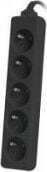Lanberg Πολύπριζο 5 Θέσεων με Καλώδιο 1m Γαλλίας (Type E) PS0-05E-0100-IEC-BK