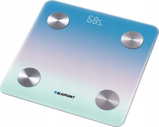 Blaupunkt Smart Ζυγαριά 180kg με Λιπομετρητή & Bluetooth Μπλε BSM601BT