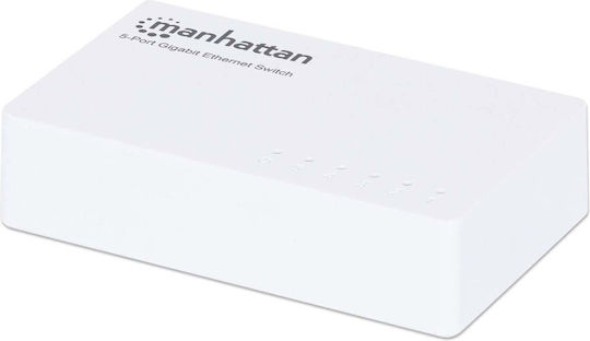 Manhattan MES-05G Unmanaged L2 Switch με 5 Θύρες Gigabit (1Gbps) Ethernet