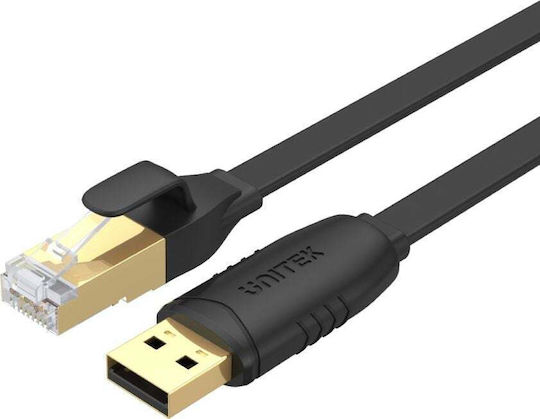 Unitek USB 2.0 Cable USB-A male - RJ45 Μαύρο 1.8m Y-SP02001B