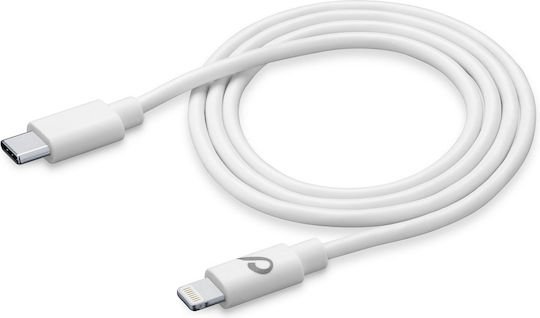 Cellular Line to USB-C to Lightning Cable Λευκό 1.2m (USBDATAC2LMFI1MW)