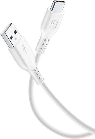 Cellular Line USB 2.0 Cable USB-C male - USB-A Λευκό 2m USBDATACUSBC2MW
