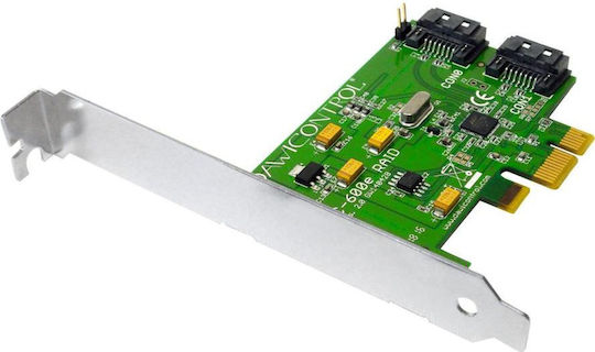 Dawicontrol Κάρτα PCIe σε 2 θύρες SATA III Controller Blister (DC-600E)