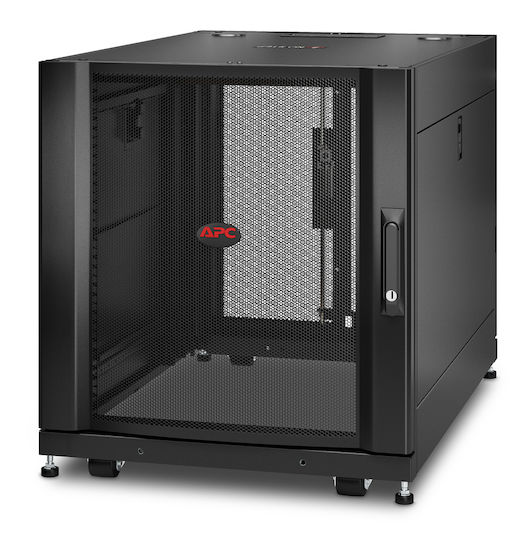 APC Επιτοίχια Καμπίνα Rack 12U Μαύρο AR3003