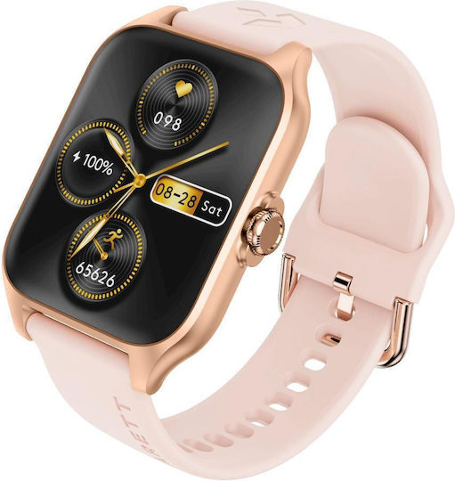 Garett GRC Style Smartwatch με Παλμογράφο (Ροζ Χρυσό)