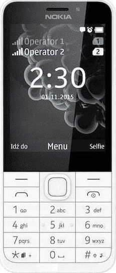 Nokia 230 Dual SIM Κινητό με Κουμπιά (Αγγλικό Μενού) White Silver