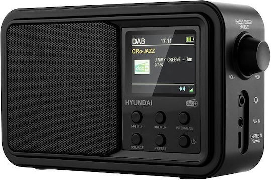 Hyundai PR 650 BTDAB Φορητό Ραδιόφωνο Μπαταρίας DAB+ με Bluetooth Μαύρο