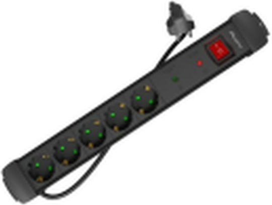 Lanberg Πολύπριζο 5 Θέσεων με Διακόπτη και Καλώδιο 5m S5628814