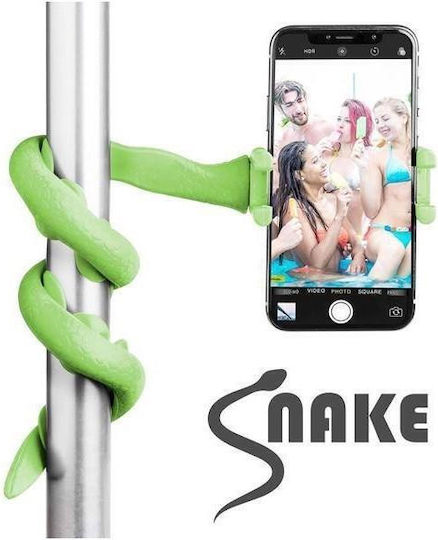 Celly Ευέλικτο Selfie Stick Snake Πράσινο Snakegn