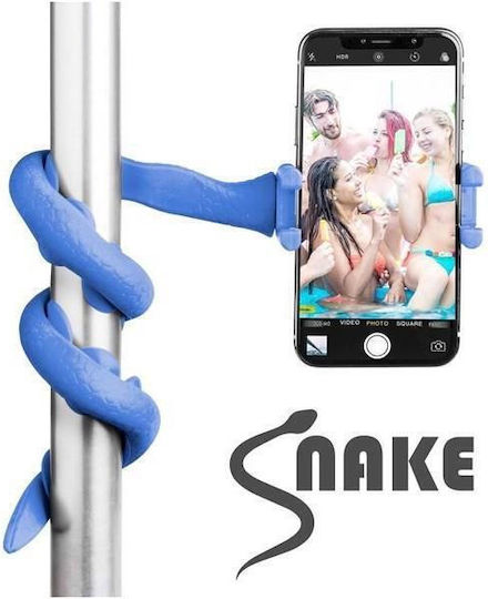 Celly Ευέλικτο Selfie Stick Snake Μπλε Snakebl
