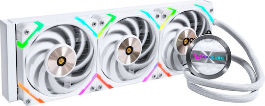 Valkyrie Dragonfang 360 Υδρόψυξη Επεξεργαστή Τριπλού Ανεμιστήρα 120mm για Socket AM4/AM5/1700/1200/115x με ARGB Φωτισμό Λευκή