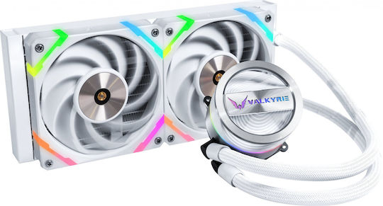 Valkyrie Dragonfang 240 ARGB Υδρόψυξη Επεξεργαστή Διπλού Ανεμιστήρα 120mm για Socket AM4/AM5/1700/1200/115x Λευκή