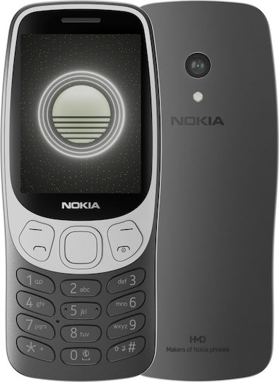 Nokia 3210 Dual SIM Κινητό με Κουμπιά (Αγγλικό Μενού) Grunge Black