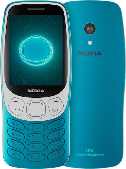 Nokia 3210 Dual SIM Κινητό με Κουμπιά (Αγγλικό Μενού) Scuba Blue