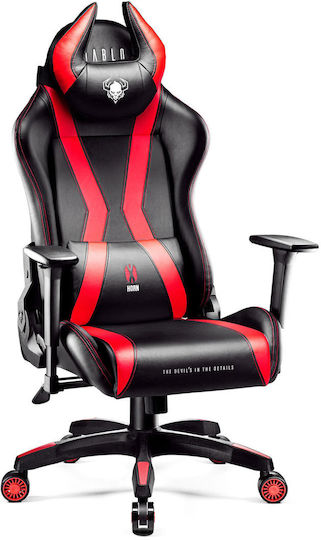 Diablo X-Horn 2.0 Καρέκλα Gaming Δερματίνης με Ρυθμιζόμενα Μπράτσα Μαύρο / Κόκκινο