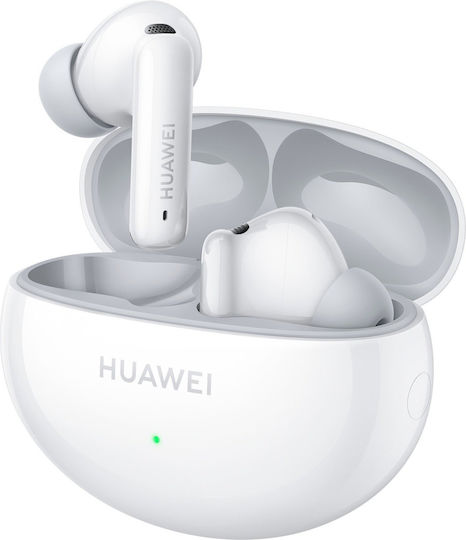 Huawei FreeBuds 6i Bluetooth Handsfree Ακουστικά με Αντοχή στον Ιδρώτα και Θήκη Φόρτισης Λευκά