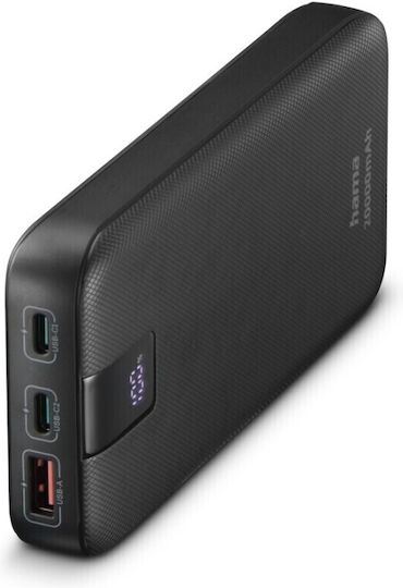HAMA PD 20 Power Bank 20000mAh 20W με Θύρα USB-A και 2 Θύρες USB-C Γκρι