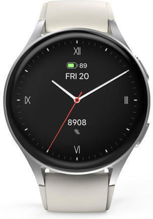 HAMA 8900 Aluminium 45mm Αδιάβροχο Smartwatch με Παλμογράφο (Μπεζ)