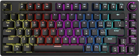Savio Phenix ABS Ασύρματο Gaming Μηχανικό Πληκτρολόγιο 75% με Gateron Yellow Pro διακόπτες και RGB φωτισμό (Αγγλικό US)