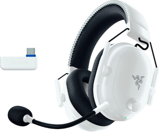 Razer BlackShark V2 Pro For PlayStation Ασύρματο Over Ear Gaming Headset με σύνδεση USB Λευκό