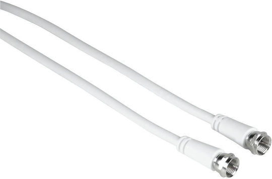 HAMA Καλώδιο Κεραίας Coax male - Coax female Λευκό 3m (00205038) 1τμχ