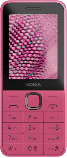 Nokia 225 4G (2024) Dual SIM Κινητό με Κουμπιά (Αγγλικό Μενού) Ροζ
