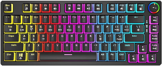 Savio Phenix Yellow Pudding Ασύρματο Gaming Μηχανικό Πληκτρολόγιο 75% με RGB φωτισμό (Αγγλικό US)